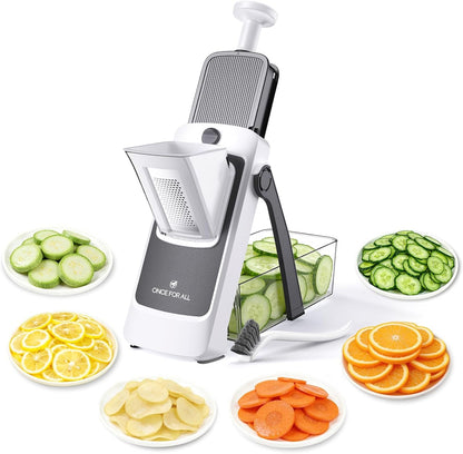 Safe Mandoline Slicer for Kitchen, Food Veggie Slicer, Gray1