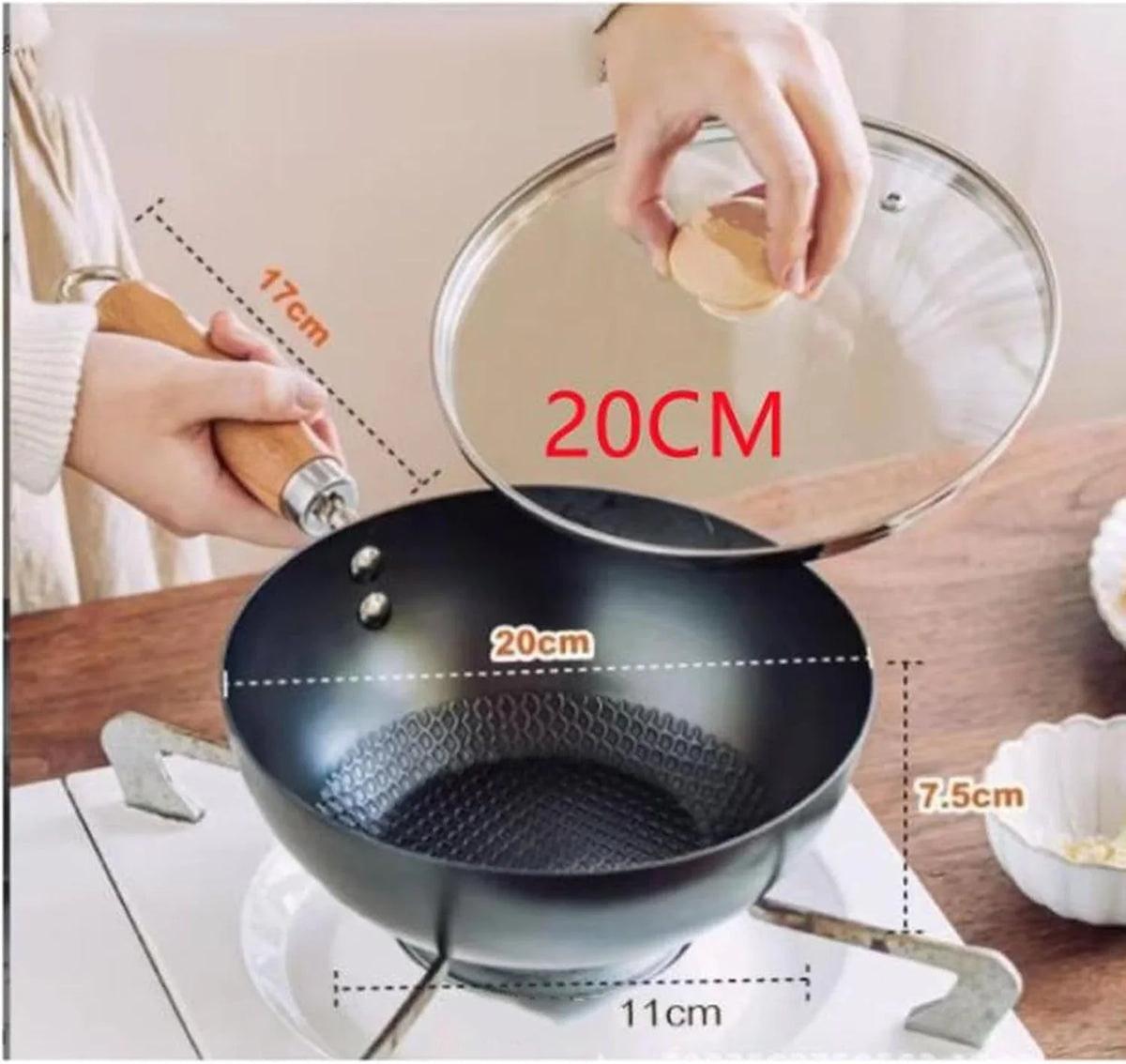 carbon-steel-wok-stir-fry-pans-set-with-lid-chinese-wok-even-heating-thick-coated-multifunctional-iron-pot-with-convenient-handle-for-daily-home-cooking-20cm
