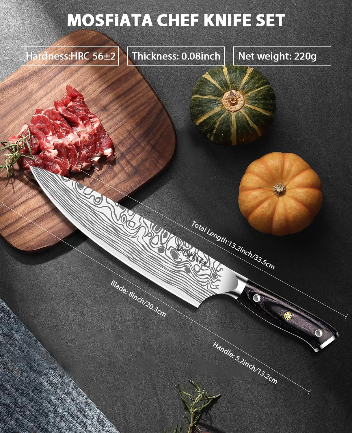 8-super-sharp-professional-chefs-knife-with-finger-guard-and-knife-sharpener-german-high-carbon-stainless-steel-en1-4116-with-micarta-handle-and-gift-box