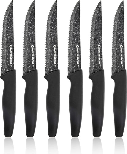 Nutriblade Knife Set by , 13 Pieces High-Grade Stainless Steel Blade Chef Kitchen Knives Set with Acrylic Block Includes 6-Piece Kitchen Knife plus 6-Piece Fully Serrated Steak Knife3