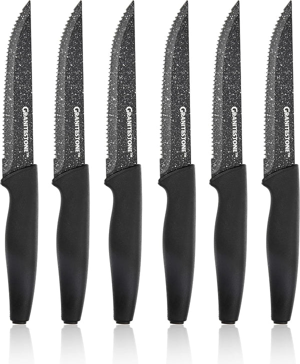 Nutriblade Knife Set by , 13 Pieces High-Grade Stainless Steel Blade Chef Kitchen Knives Set with Acrylic Block Includes 6-Piece Kitchen Knife plus 6-Piece Fully Serrated Steak Knife3