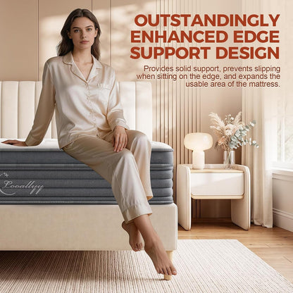 12 Inch Queen Mattress, Quiet Comfort for All Position Sleepers7