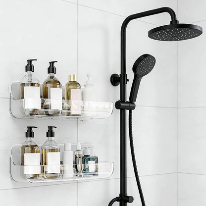 2 PCS Acrylic Wall Mounted Transparent Shelf, No Drilling Required6