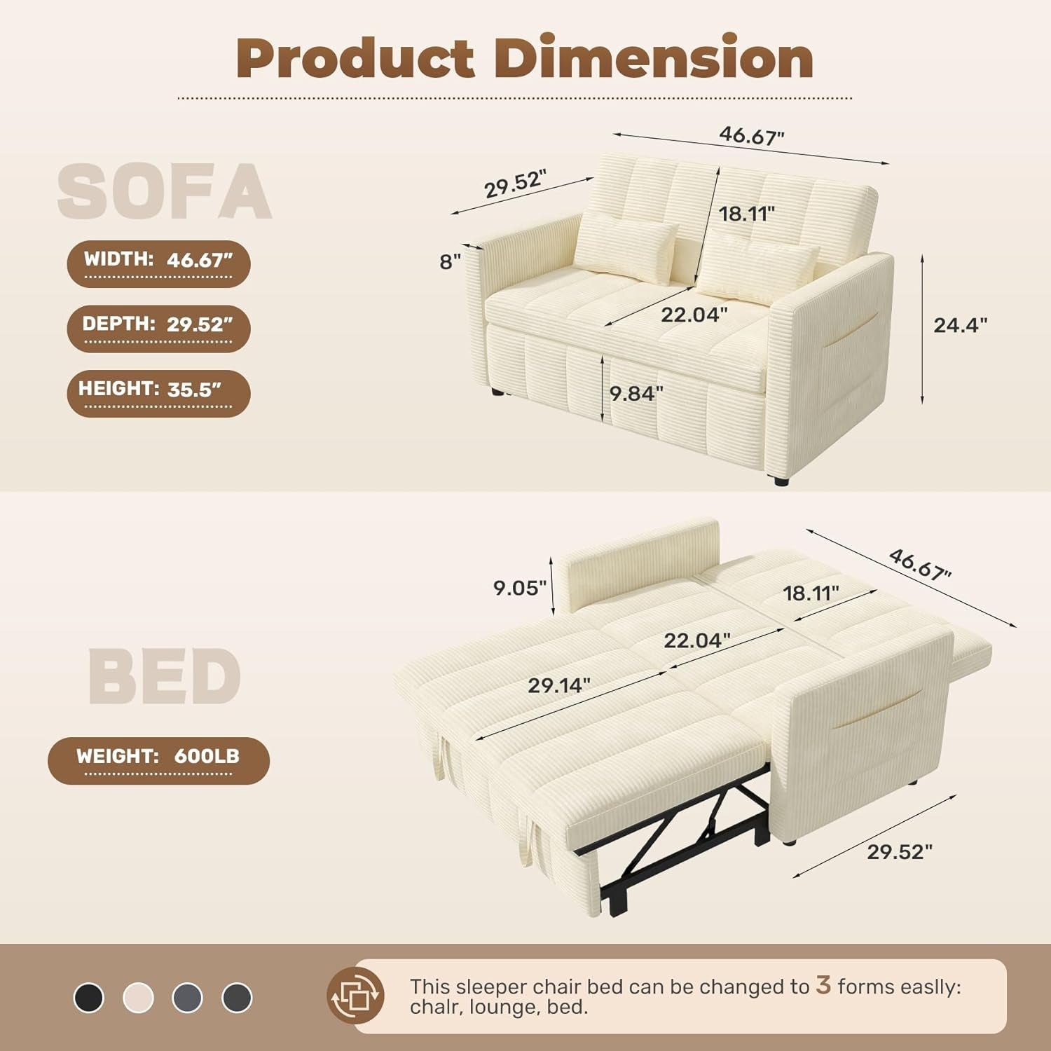 sleeper-sofa-bed-3-in-1-convertible-pull-out-couch-with-adjustable-backrest-for-living-room-loveseat-sofa-bed-with-side-pockets-easy-assembly-beige-1-pcs