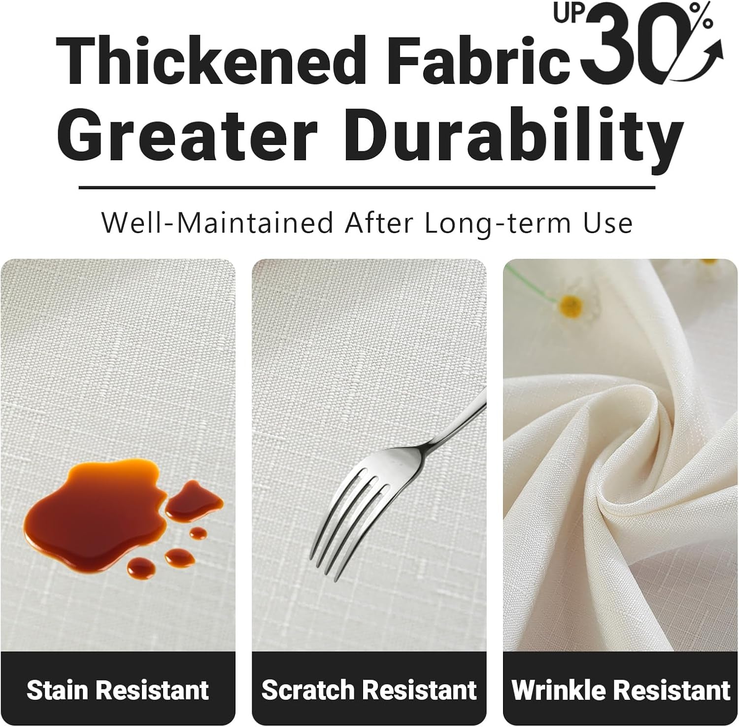 table-cloth-fits-4-foot-table-rectangle-linen-waterproof-textured-white-tablecloth-washable-wrinkle-free-spill-proof-fabric-tablecloths-for-dining-table-farmhouse-52x70-inch
