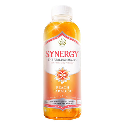 the Real Kombucha - Peach Paradise - 16 Fl Oz Bottle - Raw Probiotic Drink for Gut Health and Immune Support1