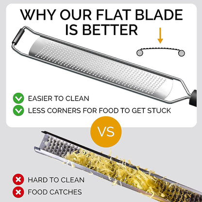 DESIGNED by CHEFS ~ Premium Lemon Zester Grater with Perfectly Angled Teeth ~ Ideal for Citrus, Parmesan Cheese, Garlic, Vegetables and Fruits4
