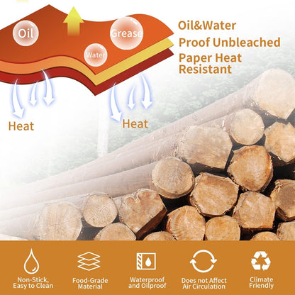 Air Fryer Disposable Paper Liner, 100PCS Food Grade Parchment Liners for Ninja DZ201, Air Fryer Accessories Baking Paper (9 * 6,Thicken Natural)6