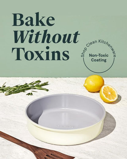 Caraway Non-Stick Ceramic-Coated 9" Circle Pan | Naturally Slick Ceramic Coating, Non-Toxic, PTFE and PFOA Free, Perfect for Birthday Cakes, Tartes, and More, Navy2