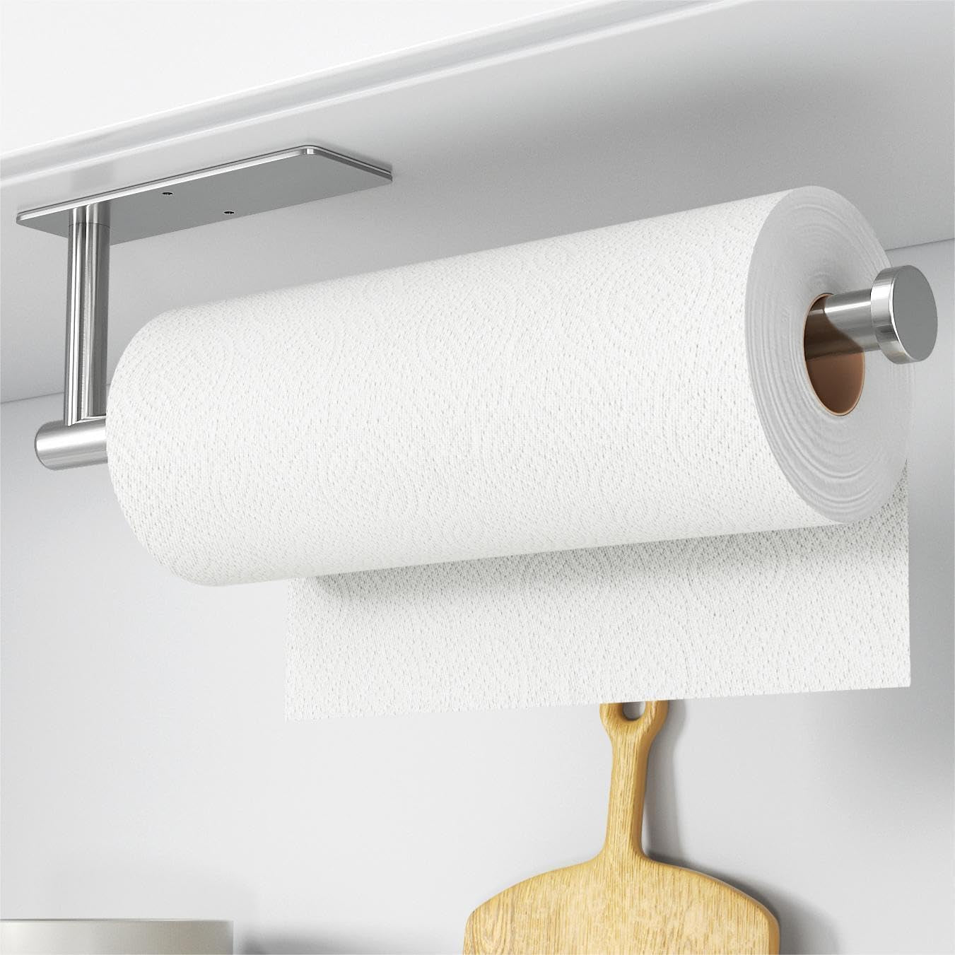 paper-towel-holder-self-adhesive-or-drilling-brushed-nickel-1-pack-sus304-stainless-steel-kitchen-roll-dispenser-under-cabinet-wall-mounted-rack
