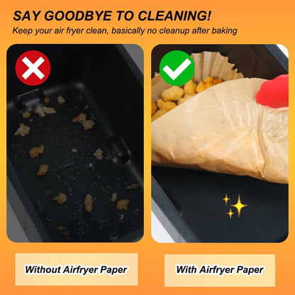 Air Fryer Liners for Ninja FG551/DG551/IG651 Foodi Smart XL Grill | 100PCS Rectangle Air Fryer Parchment Paper Compatible with Ninja XL Indoor Grill Air Fryer, Ninja Foodi Grill Accessories3