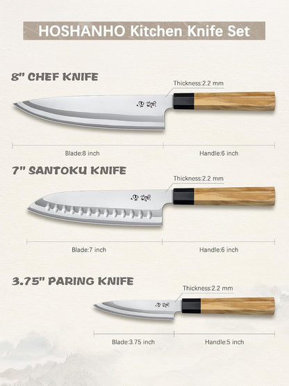 3 PCS Kitchen Knife Set, Ultra Sharp Chef Knives, Ergonomic Handle2