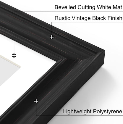 8X10 Picture Frames Set of 2, Vintage Photo Frames, Vintage Black5