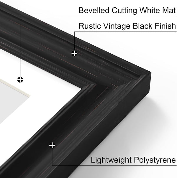 8X10 Picture Frames Set of 2, Vintage Photo Frames, Vintage Black5
