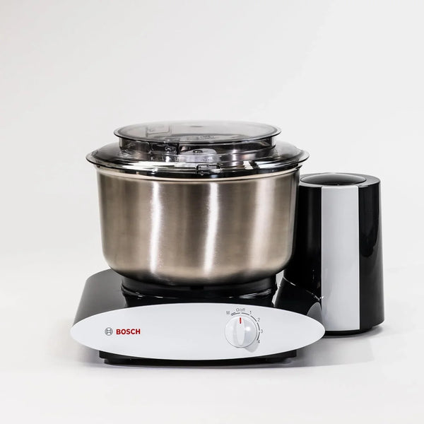 Bosch Blender Bundle - Black Universal plus Mixer with Stainless Steel Bowl, Dough Hook Extender, and Blender2