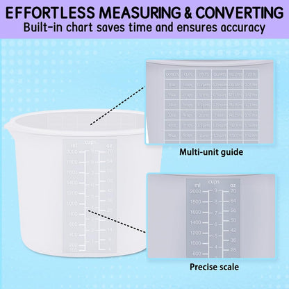 Extra Large Silicone Measuring Bowl Set for Epoxy Resin 2000Ml & 1000Ml7