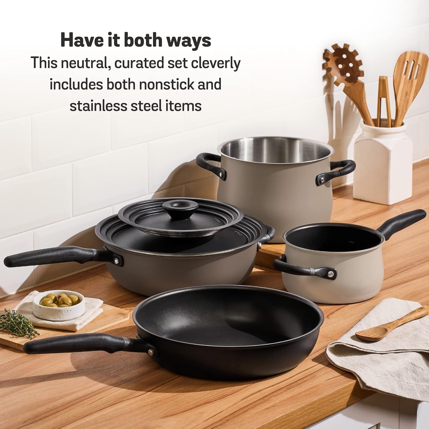 6pc-stackable-set-with-universal-lids-hard-anodized-non-stick-and-stainless-steel-pots-and-pans-induction-compatible-dishwasher-safe-oven-safe-black-gray-accent-series-cookware