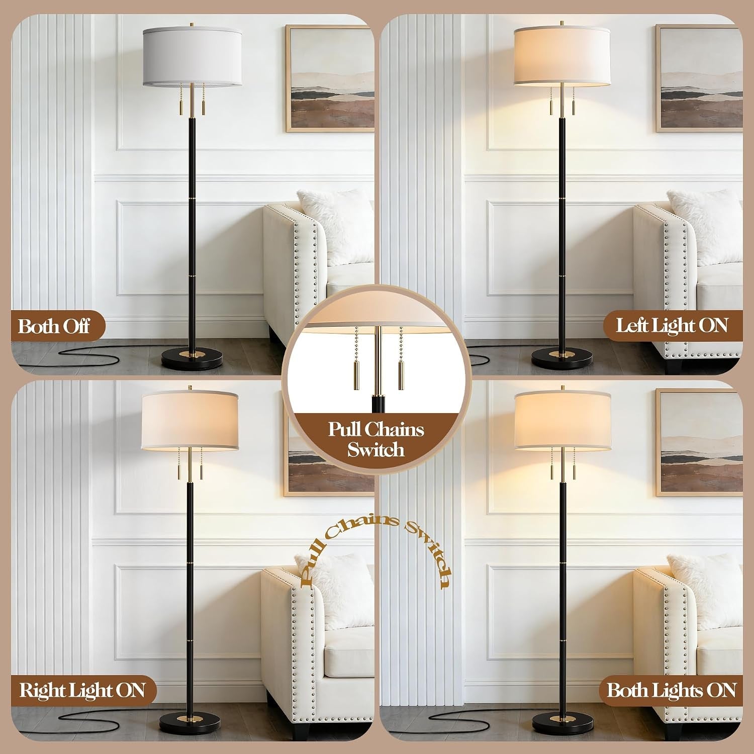 2-light-mid-century-modern-floor-lamp-standing-lamp-with-fabric-shade-and-pull-chain-switch-tall-floor-lamp-for-living-room-bedroom-office-corner-black-2x-3cct-bulb-included