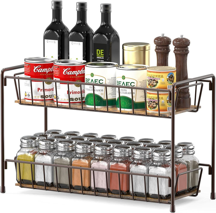 2-Tier Countertop Spice Rack Organizer, Bronze
