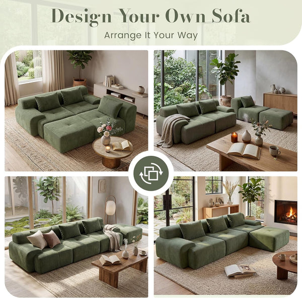 108'' Modular Boneless Sofa,Sectional Couch for Living Room3