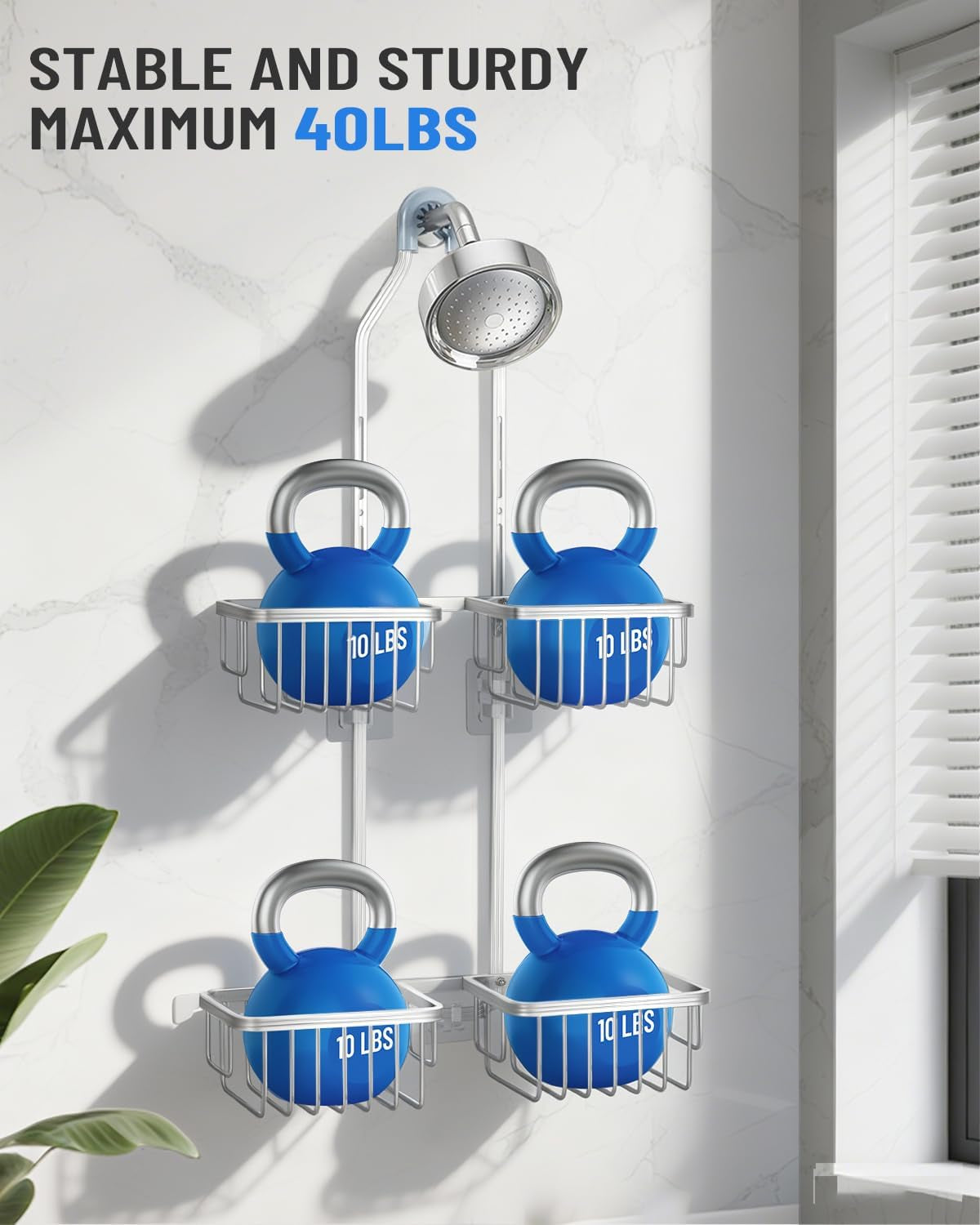 adjustable-shower-caddy-hanging-for-handheld-showerheads-never-rust-shower-hanging-organizer-upgraded-bathroom-shower-rack-with-soap-basket-hooks-and-toothbrush-holder-silver