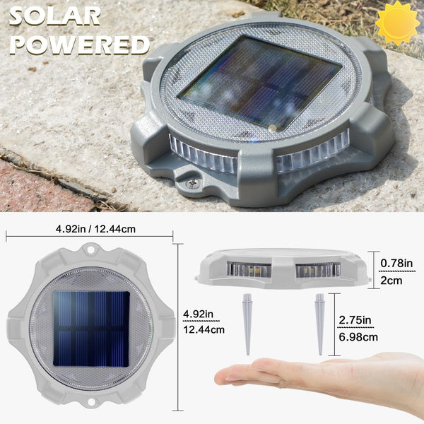 Solar Deck Lights Outdoor 2 Modes LED 16 Pack White/Warm Lighting3