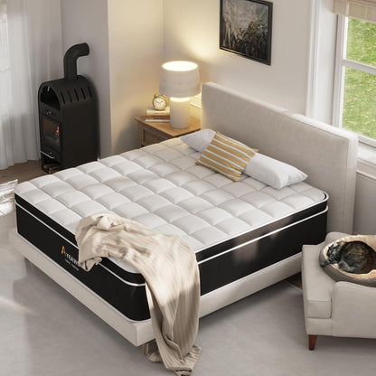 Firm Queen Mattress 14 Inch, Hybrid Mattress Queen Size in a Box, Pressure Relief Gel Memory Foam and Motion Isolation Pocket Springs, Certipur-Us, 365-Night Trial2