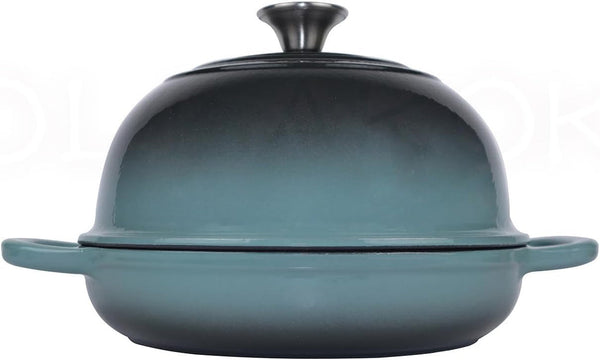 Dutch Oven for Bread Baking, Enameled Cast Iron Dutch Oven Pot with Lid, Bread Oven for Sourdough Bread Baking, Cast Iron Bread Pan, 5 Qt Cyan6