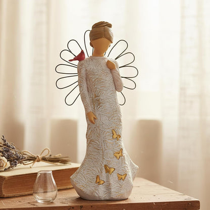 Sympathy Angel Figurines for Loss of Loved Ones Angel Statues | Home Decor Serenity Prayer Gifts for Women Resin Sculpted Hand-Painted Figure Bereavement Gift Praying Hands Statue7
