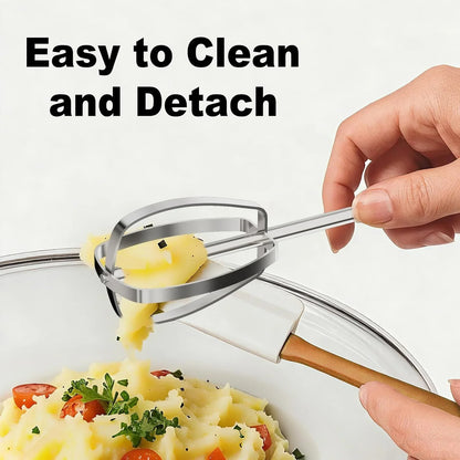 Electric Hand Mixer with 9 Speeds, Powerful Motor, Cordless Hand Mixer with Whisk, Dough Hook and Mixing Rod for Whipping Eggs, Cream, Butter, Jam, Kneading Dough and Blending (White+Black)9