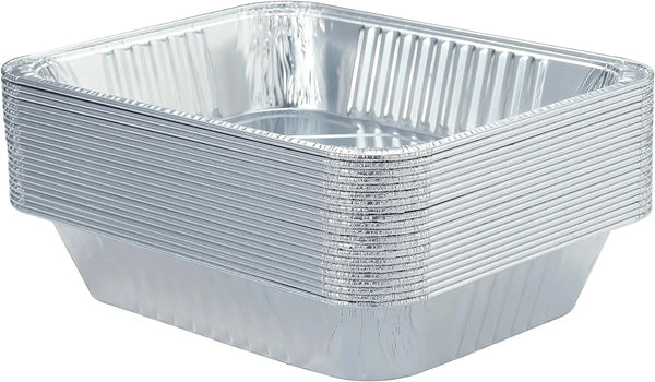 Aluminum Pans 9X13 Disposable Foil Pans (10 Pack) Half Size Deep Steam Table Pans Extra Thick for Baking, Cooking, Roasting, Heating, Serving & Lining Steam-Table Trays2
