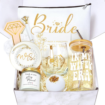Bridal Shower Gifts for Bride to Be Gift Box Unique Bride Gift for Bachelorette Party Popular Bachelorette Gifts for Brides Just Married Engagement Wedding Presents Set for Women Her Wifey Future Mrs1