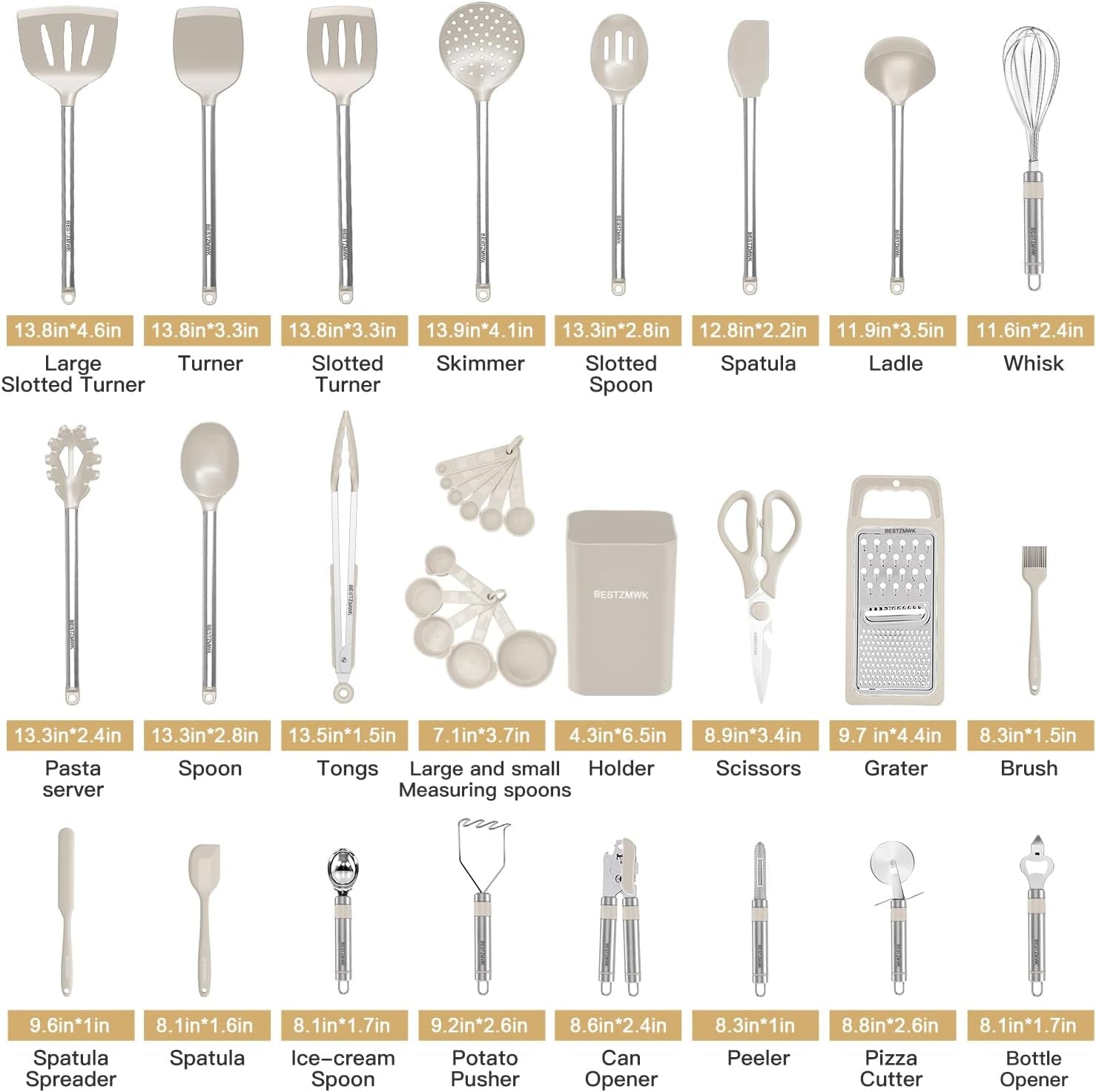kitchen-utensil-set-silicone-cooking-utensils-33-kitchen-gadgets-spoons-for-nonstick-cookware-silicone-and-stainless-steel-spatula-set-best-kitchen-tools-useful-pots-khaki