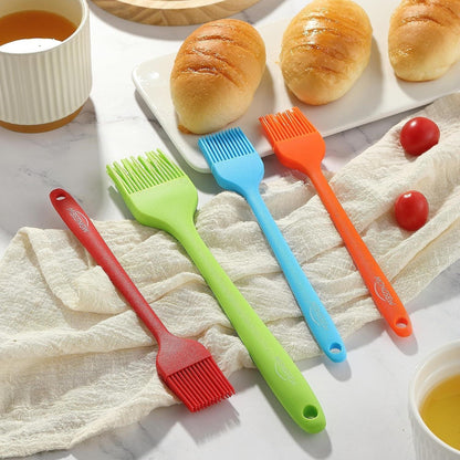 4PCS Silicone Basting Pastry Brush,  Heat Resistant Food Brush Spread Oil Butter Sauce for BBQ Grill Baking Kitchen Cooking, BPA Free, Dishwasher Safe (Multicolor, 4 Pcs)7