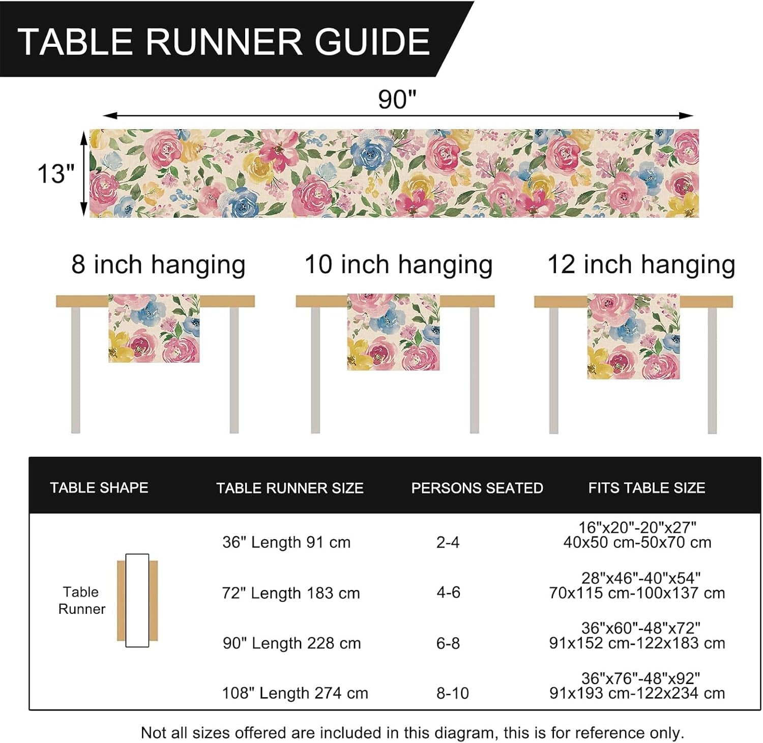 spring-summer-watercolor-flower-table-runner-peony-floral-kitchen