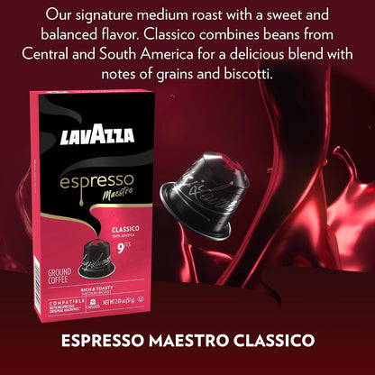 Lavazza Espresso Maestro Classico Aluminum Capsules Compatible with Nespresso* Original Machines, Medium Espresso Roast, 100% Arabica (60 Capsules)5