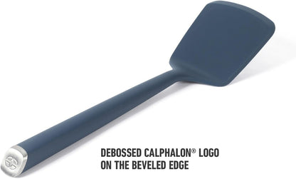 Calphalon Edge Silicone Turner, Flexible Silicone Cooking Spatula with Reinforced Core, Heat-Resistant Nonstick-Safe Turner for Flipping & Cooking, Navy7