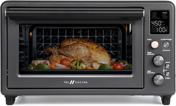 26.3 QT Non-Toxic Enamel Interior Air Fryer Toaster Oven Combo, 10-In-1 Convection Countertop Oven with Infrared Heating, Fits 12" Pizza & 6 Slice Toast, Easy Clean Enamel Baking Pan1