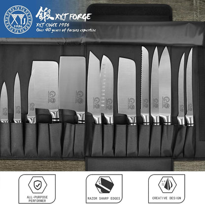 Knives Authentic since 1986,Chef Knife Professional Set with Bag,Cleaver Butcher Knife for Meat Cutting Bag7