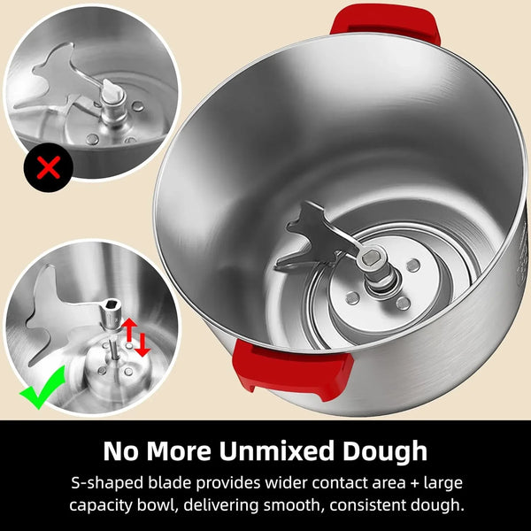Doughchief, 7.4QT Dough Mixer, Dough Maker with Ferment Function, Bread Maker with 304 Stainless Steel Bowl, Removeable Lid, Touch Panel Control, Proofing Box for Pizza & Bread7