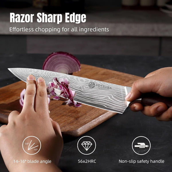 8 Inch Japanese Chef Knife with Full Tang Rosewood Handle3