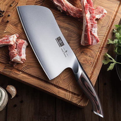 7'' Butcher Knife, Japanese Kitchen Heavy Duty Meat Cleaver Knife7