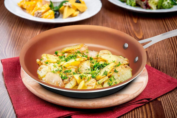 11 Inch Non Stick Frying Pan Nonstick Pan with Ceramic Copper Coating for Long Lasting Nonstick Frying Pan Skillet for Cooking with Stay Cool Handle, Oven/Dishwasher Safe, Non Toxic2