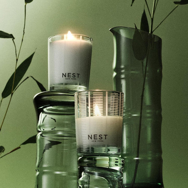 NEST New York Scented Votive Candle, Bamboo - 2 Oz - up to 28-Hour Burn Time - Reusable Glass Vessel3