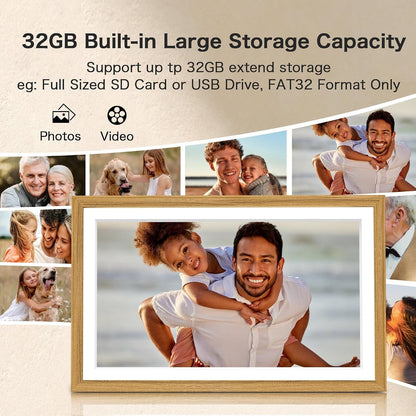 Frameo Digital Picture Frame, Frameo 15.6'' Large Digital Photo Frame Wifi4