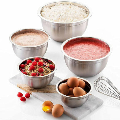 Heavy Duty Professional Stainless Steel Mixing Bowl – Commercial Grade Deep Prep & Serving Bowl for Baking, Cooking, Dough Mixing & Food Prep, Dishwasher Safe, 10 Quarts4