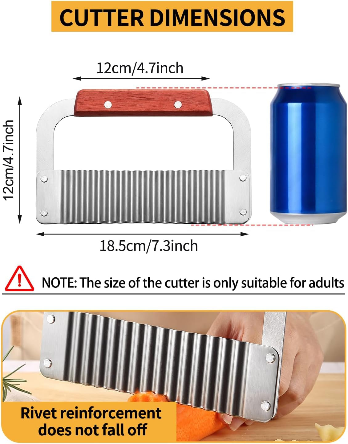 crinkle-cutter-stainless-steel-potato-slicer-heavy-duty-wavy-crinkle-cutting-chopping-tools-with-wooden-handle-for-carrot-veggies-heavy-duty-wooden-handle-sharp-and-deep-waves-crinkle-cutting-for-carrot-zucchini-pickled-cucumber-dishwasher-safety
