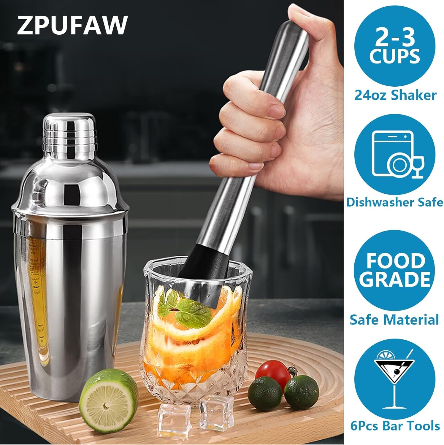 6-piece-cocktail-shaker-set-bartender-kit-drink-shaker-bar-set-stainless-steel-cocktail-set-with-24oz-martini-shaker-strainer-muddler-jigger-mixing-spoon-pour-spout-housewarming-gift