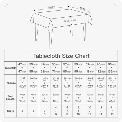Rectangle Table Cloth Waterproof Beige 63"X47"7