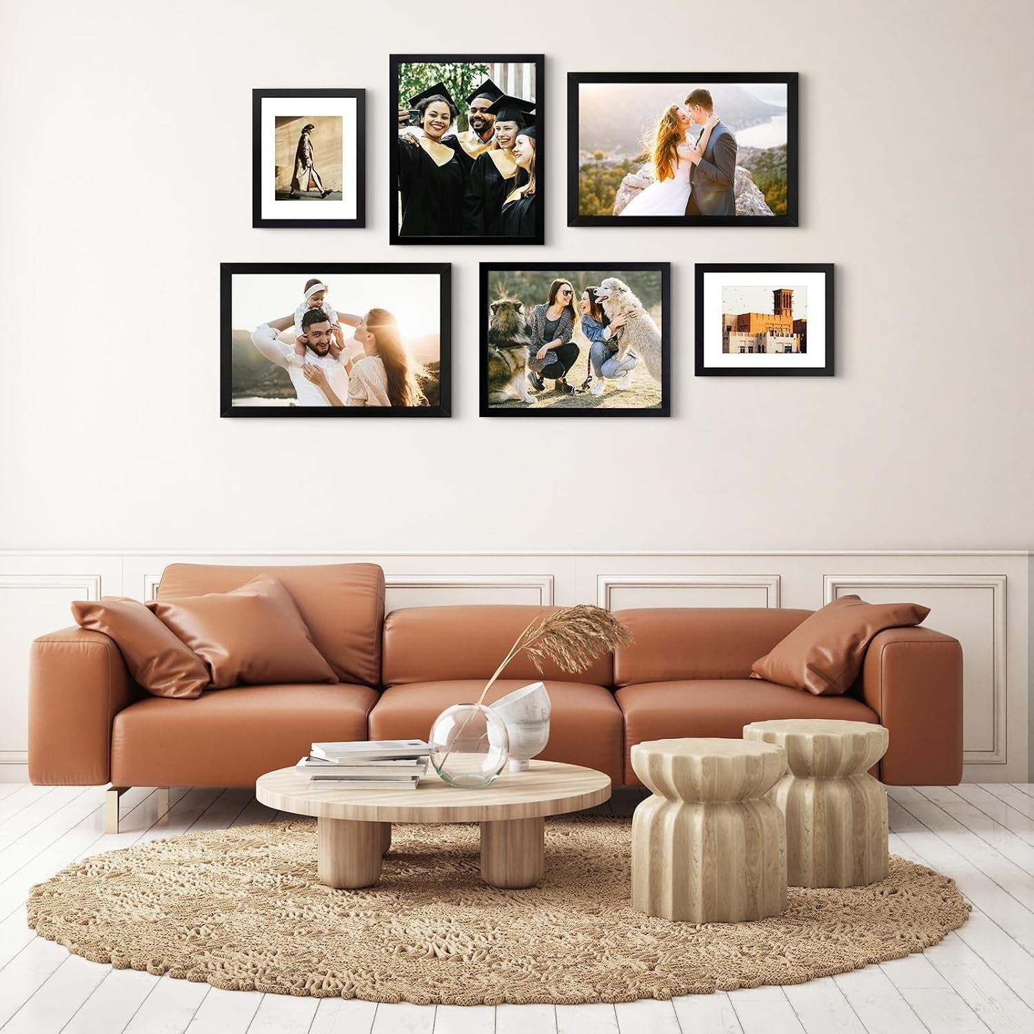 11x14-black-picture-frame-solid-wood-real-glass-mat-8x10